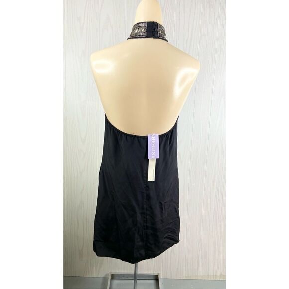 Lavender Brown Dress Women’s Halter Neck Short Size Small NWT - Picture 2 of 9